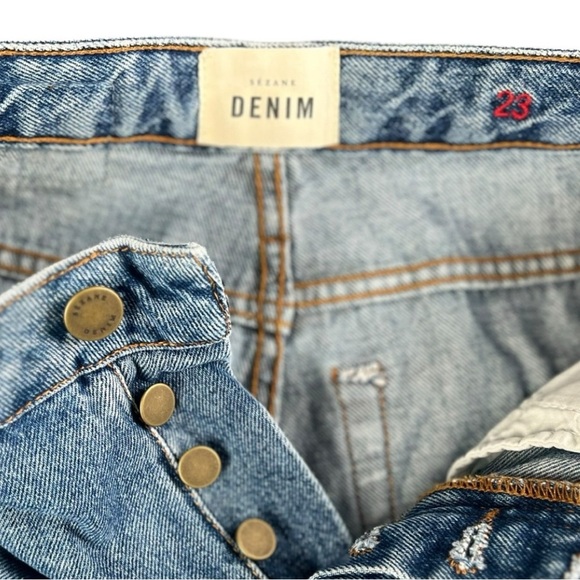 Sezane Denim Women’s Brut Sexy Slightly Tapered Straight Cut Jeans In Size 23 - Picture 5 of 13
